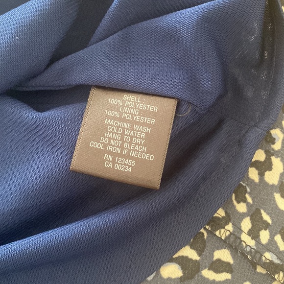 Design Lab Cheetah Print Skirt Navy size Large - Picture 5 of 8